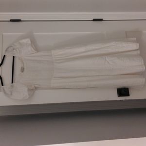 Loft midi white dress small